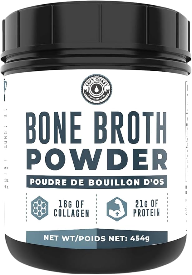 Bone Broth Powder - Grass Fed Bone Broth Powder with Protein [21g per serving] and Collagen [16g per serving]. Keto, Paleo, Dairy Free, Non-GMO